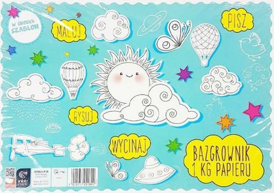 Bllok vizatimi Doodler, 1 kg letër, format i madh, me bojra nga gjitha anët