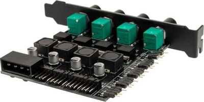 Kontrollues ventilatoresh PCI Lamptron CP436 ARGB, 4 kanale, i zi