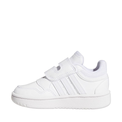 Патики за деца Adidas Hoops, затворање со леплива лента, бели