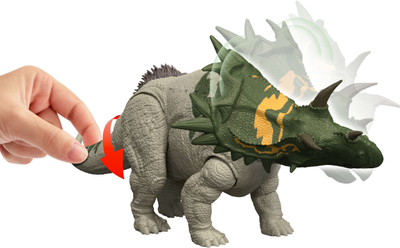 Figurë dinosauri Jurassic World Spiclypeus Rebirth, 28 cm, me zë, shumëngjyrëshe