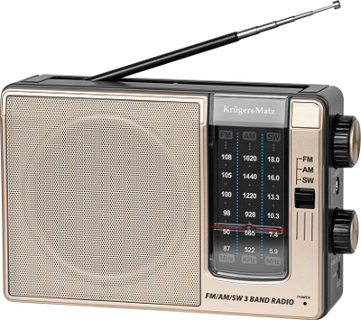 Radio portabile analoge Kruger&amp;Matz KM0830, AM FM SW, USB C