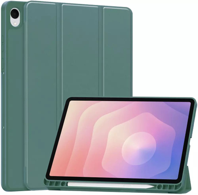 Mbulesë tablet 4kom.pl SMART PENCIL, për Samsung Galaxy Tab S11 11", me kapak, jeshile