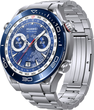Ora e zgjuar Huawei Watch Ultimate Voyage Blue, 48mm, ekran 1.5" LTPO 466x466, GPS, çelik inox blu