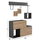 Set paradhomë Cerb 120x20x72Hcm (HM8957.11), gri