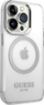Mbrojtëse telefoni Guess Metal Outline MagSafe, iPhone 14 Pro Max, transparente, argjendtë