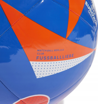 Top futbolli adidas Fussballliebe Euro24 Club IN9373, kopje ndeshjeje, bar natyral, blu portokalli