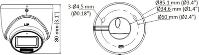 Kamerë dome Hikvision DS-2CE76K0T-LMFS, 3K, lente 2.8mm, e bardhë