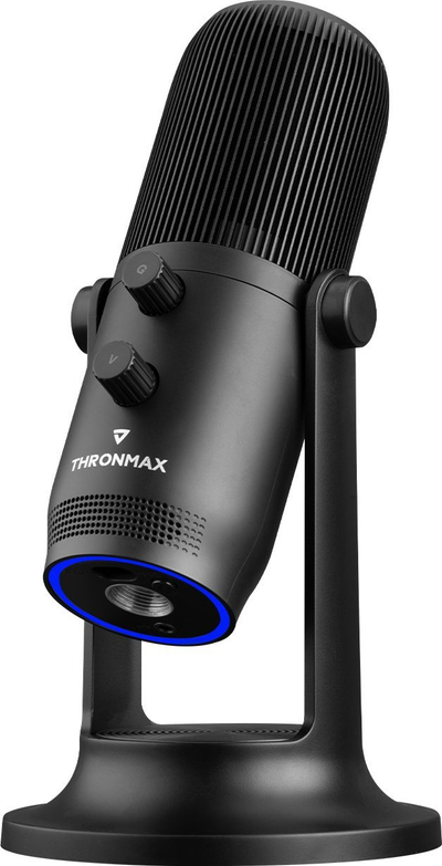 Mikrofon USB Thronmax MDrill One, 16 bit 48 kHz, me qëndrus, i zi