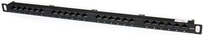 Panel rrjeti StarTech PANELHU24, 19", 0.5U, i zi