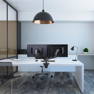 Krah montimi për dy monitorë Ergotron LX, 27", i zi
