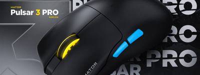 Maus lojërash Hator Pulsar 3 Pro, pa kabllo, i zi