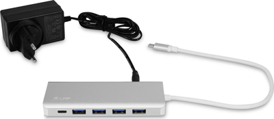 USB hub LMP LMP-USBC-UHUB, 3x USB-C, 4x USB-A 3.0, argjend