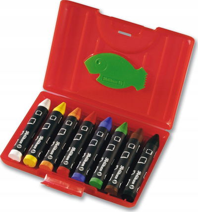 Ngjyra dylli Pelikan Wax Crayons 665/8, 8 ngjyra, rezistente ndaj ujit