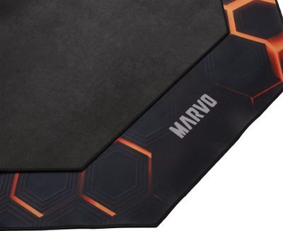 Тепих за гејминг столица Marvo GM03, 1100 x 1100 mm, анти-лизгачка подлога, црн