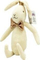 Plushe lodër Tulilo Bunny Ludwiczek, 22cm, për kalamaj, e bardhë