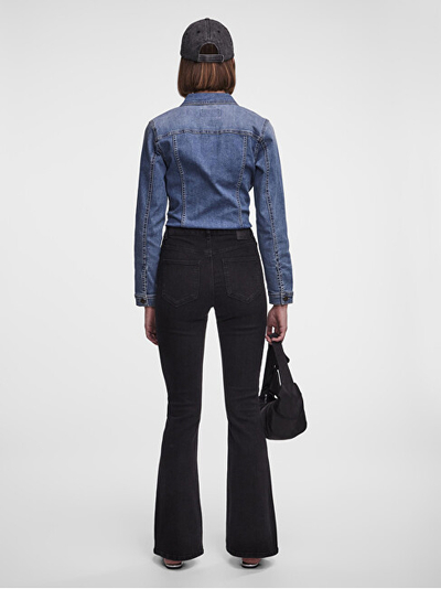 Xhinse për femra PIECES PCPEGGY Flared Fit, të zeza