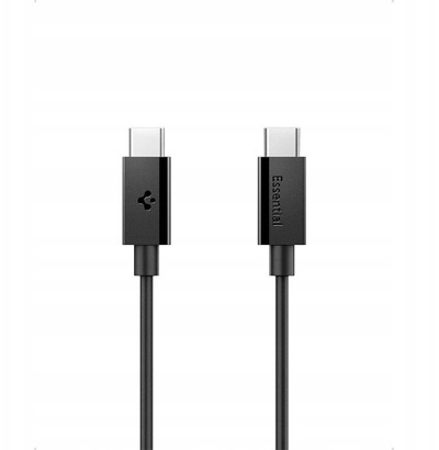 Kabllo USB C Spigen Essential EB6020CC, 2m, 60W, e zezë
