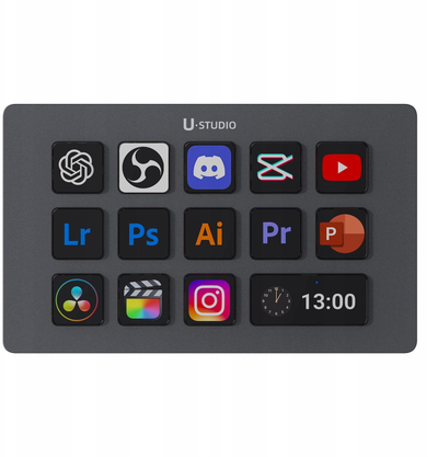 Tastierë streaming Ulanzi D200H, me butona që i bën vetë si do, e vogël, e zezë