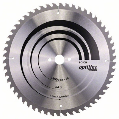 Disk sharrë tavoline Bosch Optiline Wood 350mm, 54 dhëmbë, 30mm