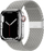 Rrip dore Crong Wave Band Braided për Apple Watch 38/40/41 mm, stof i endur, gri e çelët