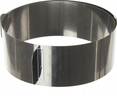 Rreth pjekjeje i rregullueshëm Secret De Gourmet, 15.5 30cm, çelik inox, argjendtë