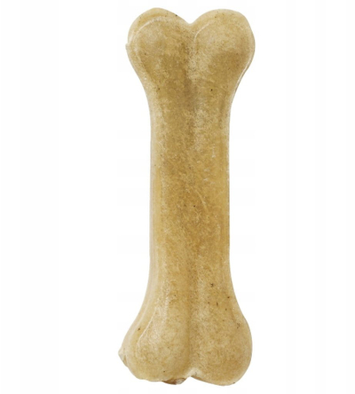 Shportë përtypëse për qen Treateaters Pressed Bone, 27 cm, lëkurë lope, ngjyrë natyrale