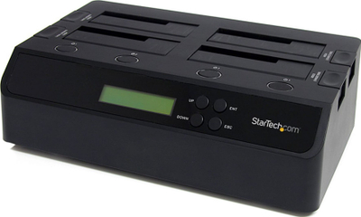 Dock klonimi StarTech me 4 vende, USB 3.0, eSATA, i zi