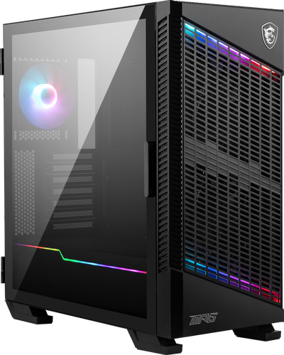 Kase gaming MSI MPG Velox 100P Airflow ARGB, ATX, xham i temperuar, e zezë