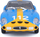 Set modelimi makinë Bburago Ferrari 250 GTO, shkalla 1:24, die cast, blu