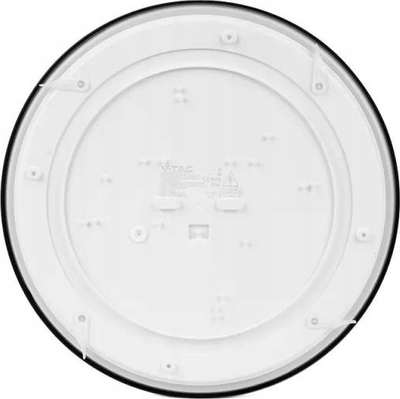 Plafon LED V Tac Round 24W, 4000K, me telekomandë dhe sensor mikrodallgësh, i zi