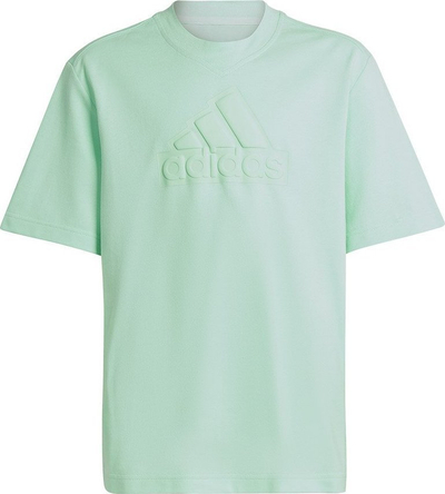 Bluzë sportive për kalamaj adidas BLUV Tee JR IB8920, pambuk, me mëngë të shkurtra, ngjyrë mente