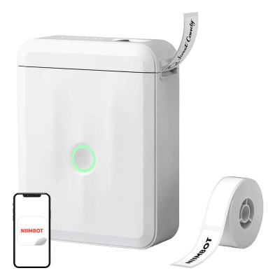 Printer etiketash Niimbot D110-M Smart, Bluetooth, me rrotull etiketa, i bardhë