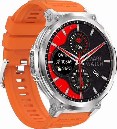 Orë inteligjente Gravity GT23 4, ekran 1.85", Bluetooth, argjendi me rrip i zi