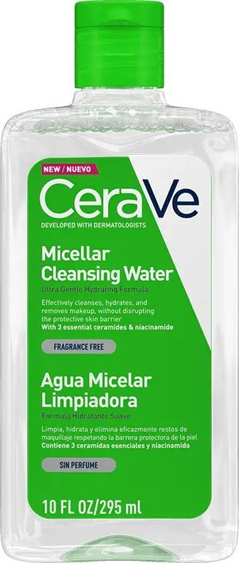 Ujë micelar pastrues CeraVe, ultra i butë dhe hidratues, 295 ml