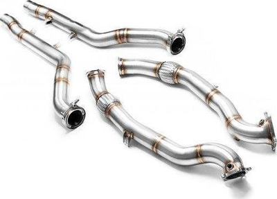 Downpipe RM Motors për Audi S6 S7 RS6 RS7 4.0 TFSI, 76.1 mm, çelik inoks