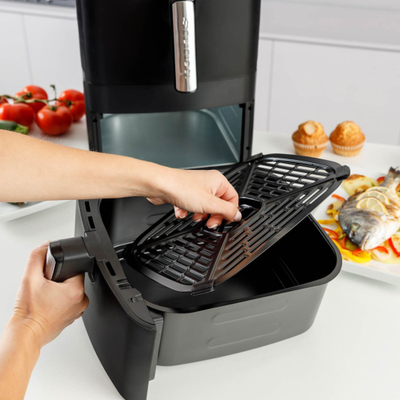 Fritezë me ajër të nxehtë Taurus Air Fry Duo Slim, 13 L, 2 shporta, 2800W, e zezë