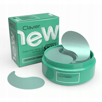 Patch-e hidrogel për sy Clavier New, anti-aging, 60 copë, jeshile