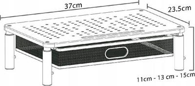 Stendë monitori Maclean MC-947, për 13-32", me sirtar, e zezë