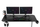 Tavolinë SENSE7 Nomad Basic, 140cm x 60cm, e zezë