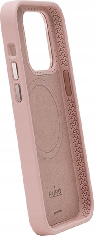 Kapak telefoni Puro ICON Mag Pro për iPhone 15 Pro, silikon, puthit me MagSafe, rozë