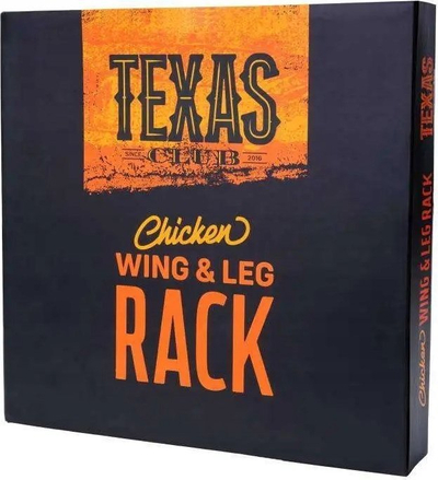 Mbajtëse pjekje Texas Club për krahë dhe kofsha pule, çelik inox, ngjyrë argjendtë