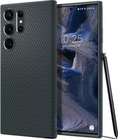 Kllëf telefoni Spigen Liquid Air për Samsung Galaxy S23 Ultra, TPU, jeshil