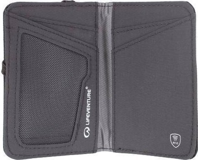 Portofol Lifeventure RFID Card Wallet, material i ricikluar, i hollë, gri