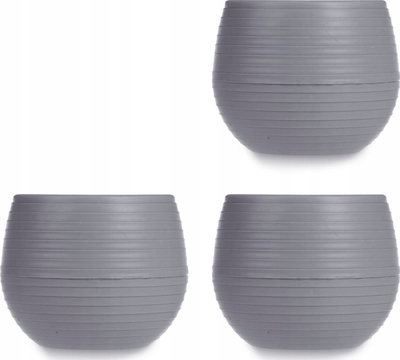 Set vazo lulesh Ibergarden, 3 copa, 13 cm, me depo uji, antracit