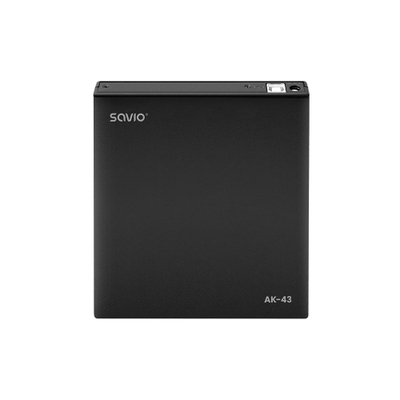Disk optik i jashtëm SAVIO AK-43, USB 2.0, 24x CD/8x DVD, i zi