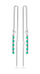 Vathë për femra Again Jewelry AJKNS002, të argjendtë/gjelbër