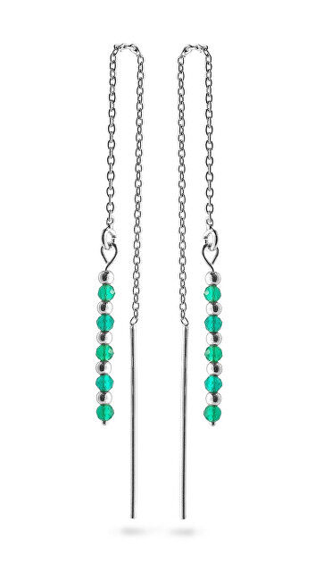 Vathë për femra Again Jewelry AJKNS002, të argjendtë/gjelbër