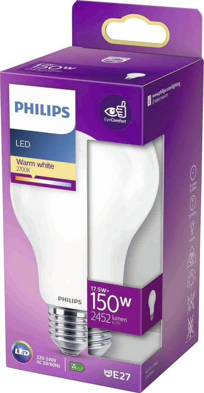 Llambë LED Philips 76457900, 17.5W 150W Eq, dritë e ngrohtë, E27