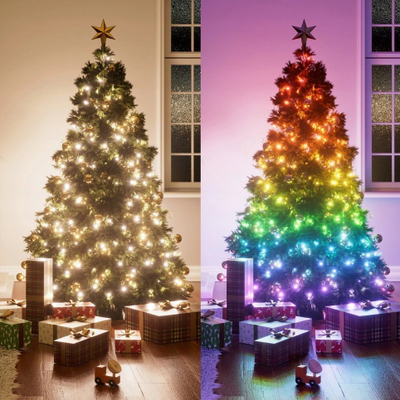 Drita dekor Nanoleaf Holiday String Light, 20 m, 250 LED RGB, me kabllo të zezë