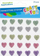 Ornamente dekorative me ngjitje CRAFT WITH FUN Crystals Heart, set me 25 copë, për Shën Valentin, shumëngjyrëshe